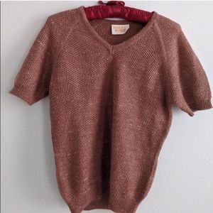Vintage knit short sleeve top